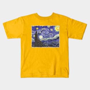 Starry Night by Vincent van Gogh Kids T-Shirt